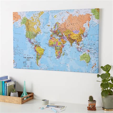 Map Canvas Map Of The World